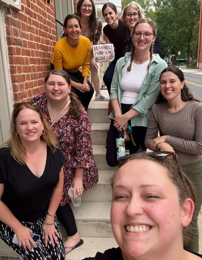 A group of Trauma Specialists clinicians together on a team outing
