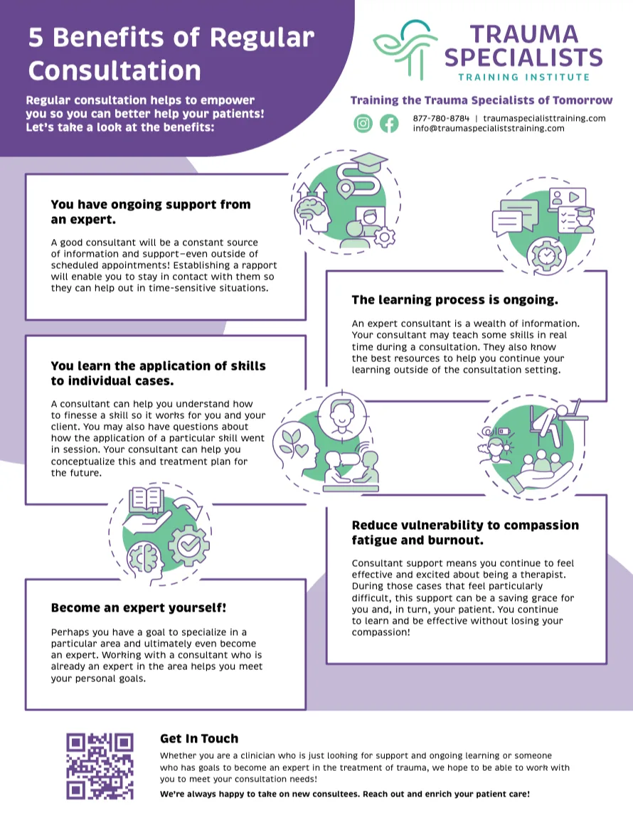 3 Steps to Becoming a Trauma Specialist infographic preview